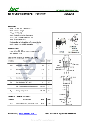 K3268 Datasheet PDF Inchange Semiconductor