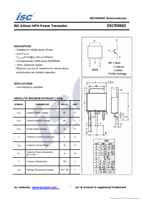2SCR586D Datasheet PDF Inchange Semiconductor