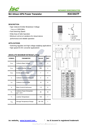 KSC5027F Datasheet PDF Inchange Semiconductor