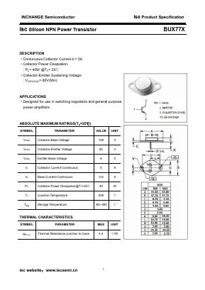 BUX77X Datasheet PDF Inchange Semiconductor