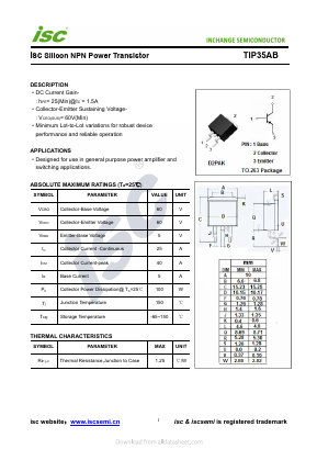TIP35AB Datasheet PDF Inchange Semiconductor