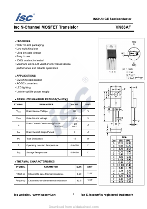 VN88AF Datasheet PDF Inchange Semiconductor