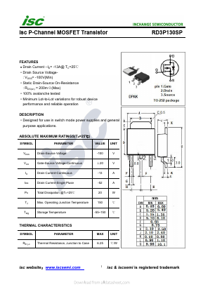 RD3P130SP Datasheet PDF Inchange Semiconductor
