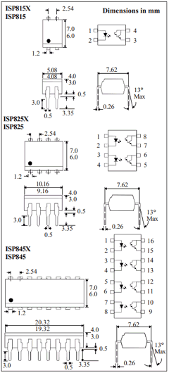 ISP815 Datasheet PDF Isocom 