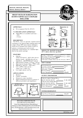 H11G1X Datasheet PDF Isocom 