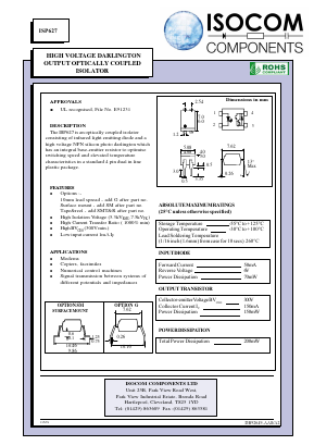 ISP627 Datasheet PDF Isocom 