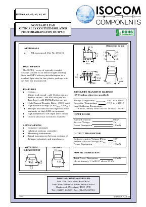 ISPD61 Datasheet PDF Isocom 