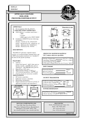 IS201X63 Datasheet PDF Isocom 