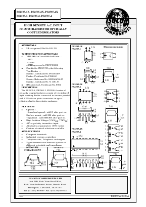 PS2505-1X Datasheet PDF Isocom 