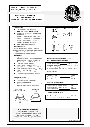SFH618-2X Datasheet PDF Isocom 