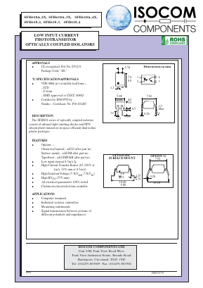SFH618-2 Datasheet PDF Isocom 