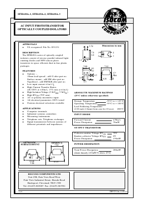 SFH620A-3 Datasheet PDF Isocom 