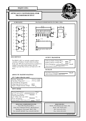 ISQ203-11BI Datasheet PDF Isocom 