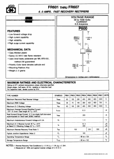 FR604 Datasheet PDF Jinan Gude Electronic Device