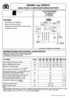 KBU801 Datasheet PDF Jinan Gude Electronic Device