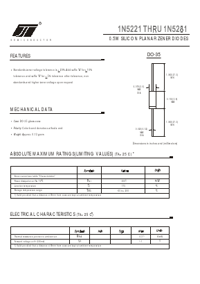 1N5221A Datasheet PDF Jinan Jingheng (Group) Co.,Ltd