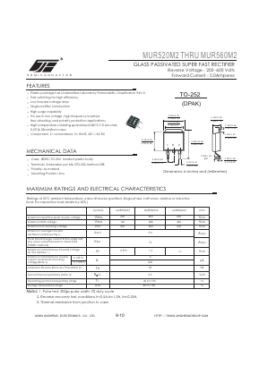 MUR520M2 Datasheet PDF Jinan Jing Heng Electronics Co., Ltd.