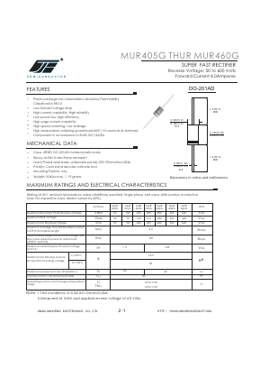 MUR450G Datasheet PDF Jinan Jing Heng Electronics Co., Ltd.