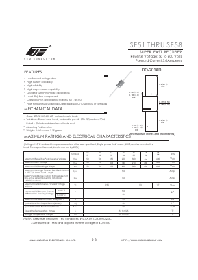 SF54 Datasheet PDF Jinan Jing Heng Electronics Co., Ltd.