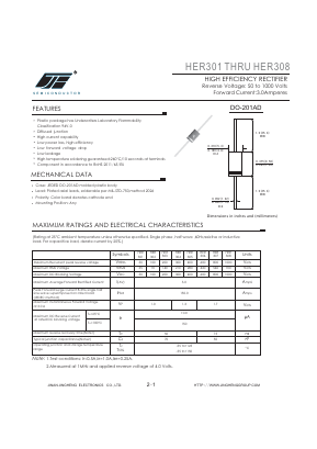 HER307 Datasheet PDF Jinan Jing Heng Electronics Co., Ltd.