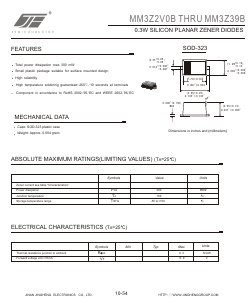 MM3Z2V7B Datasheet PDF Jinan Jing Heng Electronics Co., Ltd.