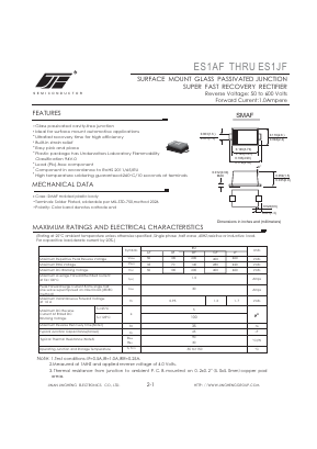 ES1AF Datasheet PDF Jinan Jing Heng Electronics Co., Ltd.