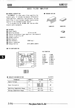 NJM2127D Datasheet PDF Japan Radio Corporation 