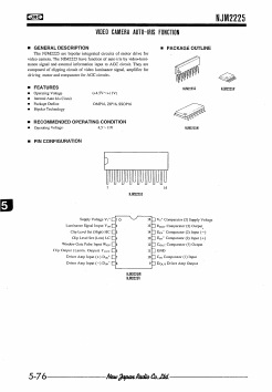 NJM2225M Datasheet PDF Japan Radio Corporation 