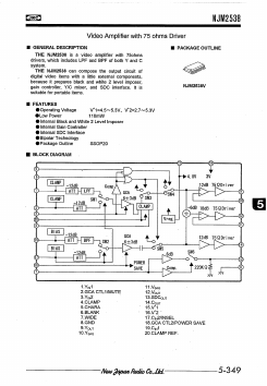 NJM2538 Datasheet PDF Japan Radio Corporation 