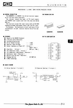 NJU6401B Datasheet PDF Japan Radio Corporation 