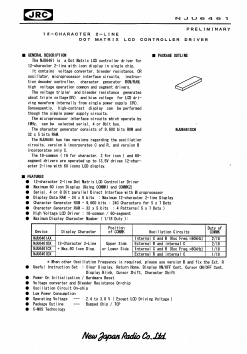 NJU6461 Datasheet PDF Japan Radio Corporation 
