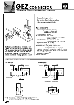 GEZR-14V-S Datasheet PDF JST Mfg. Co., Ltd.