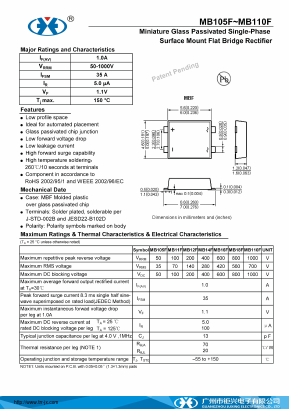 MB12F Datasheet PDF Guangzhou Juxing Electronic Co., Ltd.