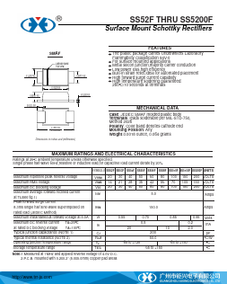 SS510F Datasheet PDF Guangzhou Juxing Electronic Co., Ltd.