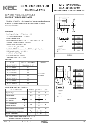 KIA1117BS-BF00 Datasheet PDF KEC