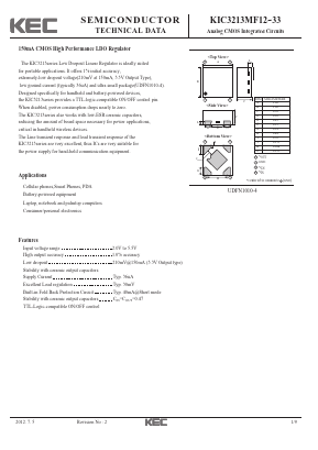 KIC3213MF28 Datasheet PDF KEC