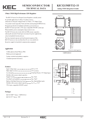 KIC3213T19 Datasheet PDF KEC