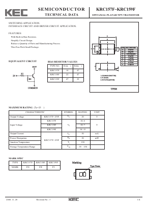 KRC158F Datasheet PDF KEC