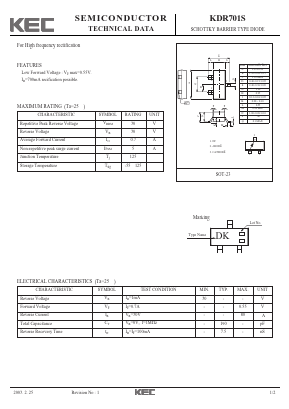 KDR701S Datasheet PDF KEC