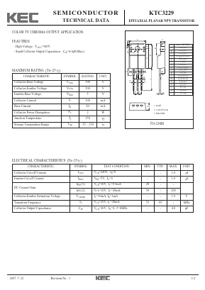 KTC3229 Datasheet PDF KEC