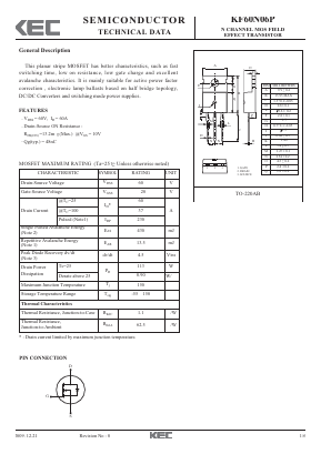 KF60N06P Datasheet PDF KEC
