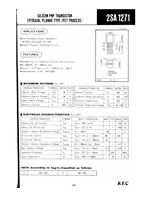 2SA1271 Datasheet PDF KEC