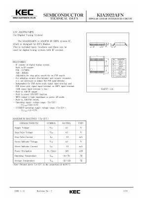 KIA2022AFN Datasheet PDF KEC