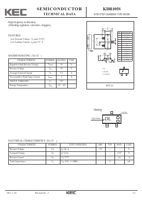 KDR105S Datasheet PDF KEC