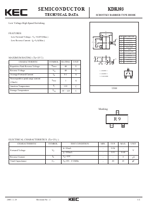 KDR393 Datasheet PDF KEC