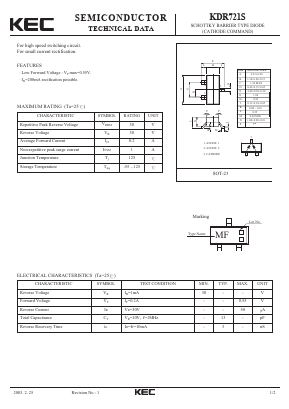 KDR721S Datasheet PDF KEC