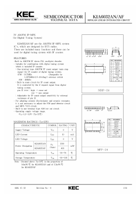 KIA6032 Datasheet PDF KEC