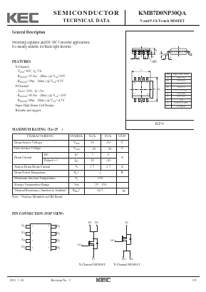 KMB7D0NP30QA Datasheet PDF KEC