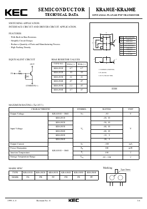 KRA305E Datasheet PDF KEC