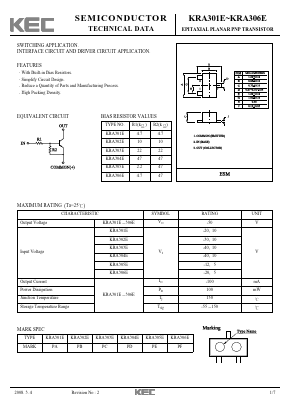 KRA301E Datasheet PDF KEC